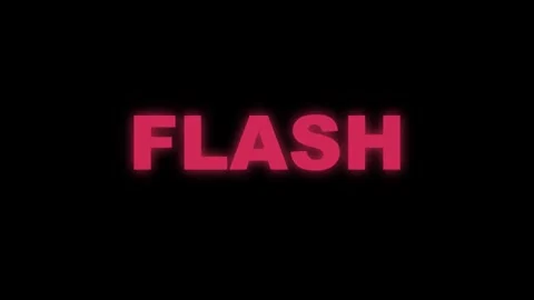 Vibrant Pink Neon "FLASH" Text Animation Loop, Glowing Modern Word Art for .. 库存影片 330070476