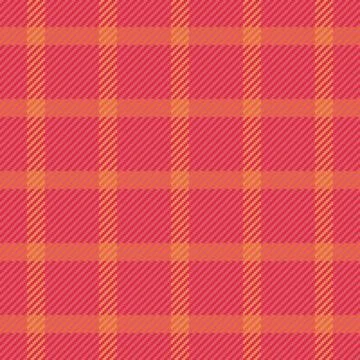 Vibrant pink  orange plaid pattern. Retro, rustic textile design. Perfect for Stock Illustration