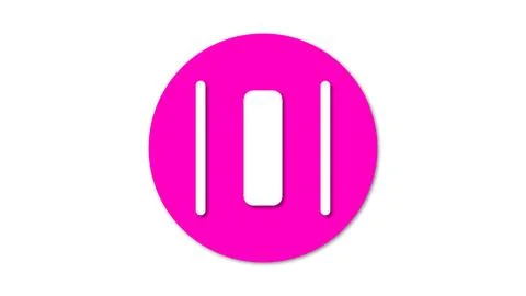 Vibrant Pink Pause Icon Ilustração Stock