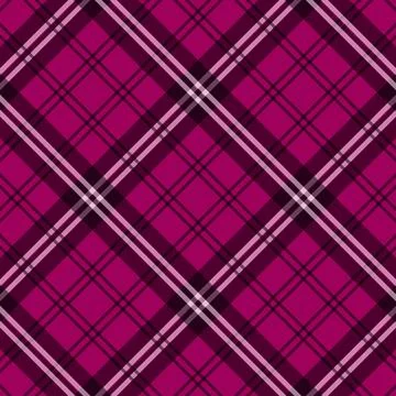 Vibrant pink plaid pattern with black and white stripes Stock Illustration