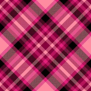 Vibrant pink plaid pattern. Classic textile design, great for backgrounds, .. Stock Illustration