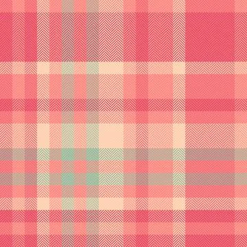 Vibrant pink plaid pattern with herringbone texture. A versatile seamless tex Stock Illustration