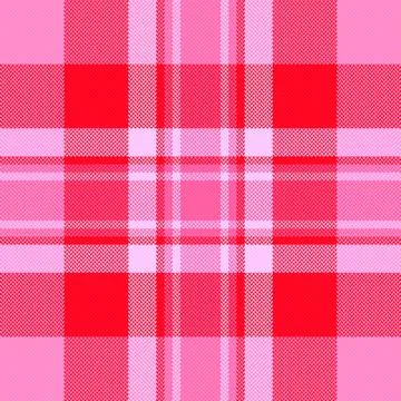 This vibrant pink plaid seamless pattern features a classic tartan textile de Stock Illustration