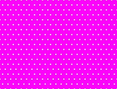 Vibrant pink polka dot pattern with white dots Stockillustratie