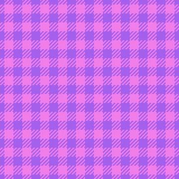 Vibrant pink  purple gingham pattern. A retro checkered design evokes a playf Illustrazione stock