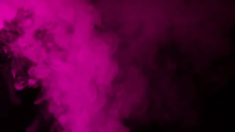 Vibrant pink smoke swirling and dissipating against a dark background Stock Footage 340268743