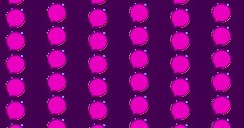 Vibrant Pink Speech Bubble Pattern on Dark Background Stock Footage 309891721