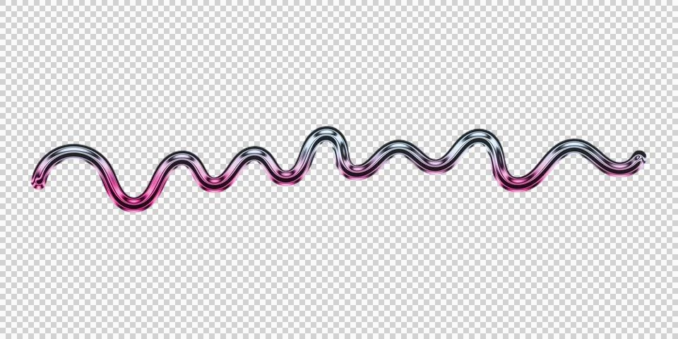 Vibrant pink wavy lines pattern on dark background transparent background Illustrazione stock