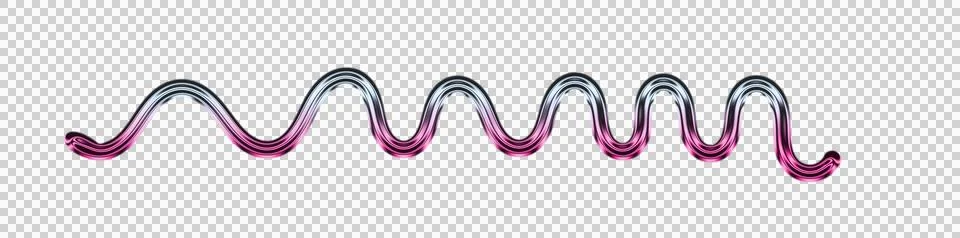 Vibrant pink wavy lines pattern on black background transparent background Stock Illustration
