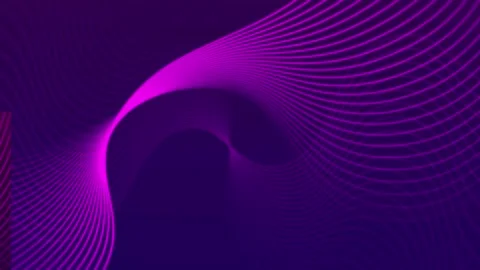 Vibrant pink wireframe waves flowing on dark purple background Stock Footage 327472483