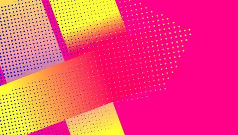 Vibrant Pink Yellow Gradient Background with Halftone Effect 스톡 일러스트