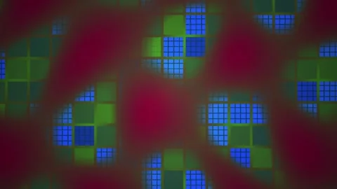 Vibrant pixelated pattern with red green and blue hues. Stock Footage 335542273
