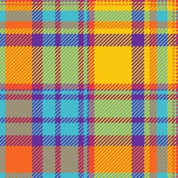 Vibrant pixelated plaid pattern. Eyecatching texture evokes warmth and retr.. Stockillustratie