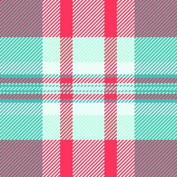 Vibrant pixelated plaid pattern featuring a cheerful mix of teal, coral, an.. 스톡 일러스트