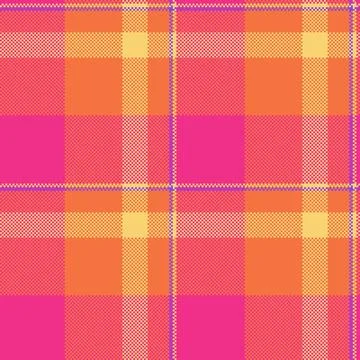 Vibrant pixelated plaid pattern. A modern take on classic textile design. Gre Stock Illustration