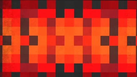 Vibrant pixelated red and black checkered pattern 스톡 동영상 253974672