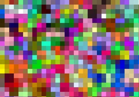 Vibrant pixels dance in chaotic, joyful color explosion. No faces, no figur.. Stock Photos