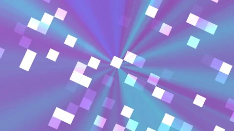 Vibrant pixels radiate outward from a glowing center Video stock 335316380