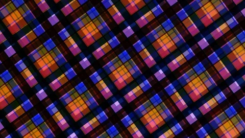 Vibrant Plaid Pattern Background Design Element. 스톡 동영상 330132167