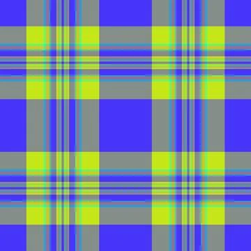 Vibrant plaid pattern in bold blue, lime green, and grey.  Perfect for textil Stock Illustration