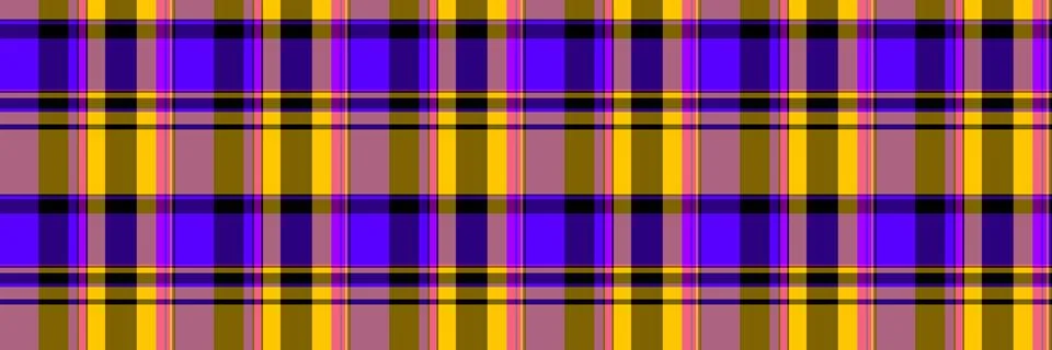 Vibrant plaid pattern in bold purple, gold, and muted pink hues.  Perfect for Stock Illustration