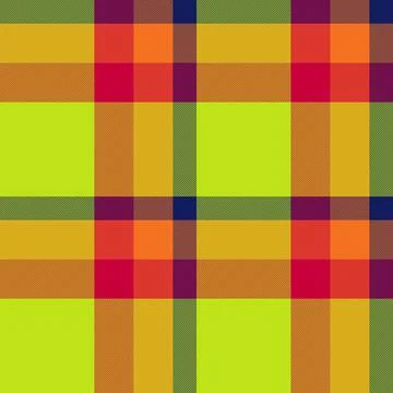 Vibrant plaid pattern with bright greens, reds, oranges, and blues. Useful fo Illustrazione stock