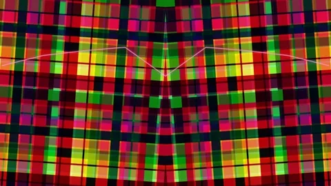 Vibrant Plaid Pattern with Colorful Squares. Stock Footage 330132172