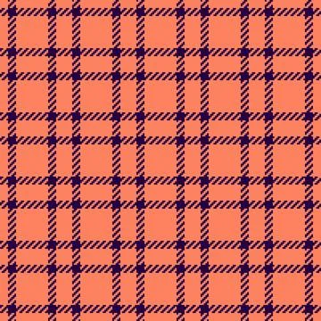 Vibrant plaid pattern in coral and navy. Seamless tartan design ideal for t.. Illustrazione stock