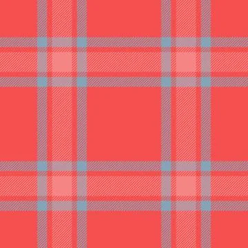 Vibrant plaid pattern in coral and soft blue. Classic textile design perfect  스톡 일러스트