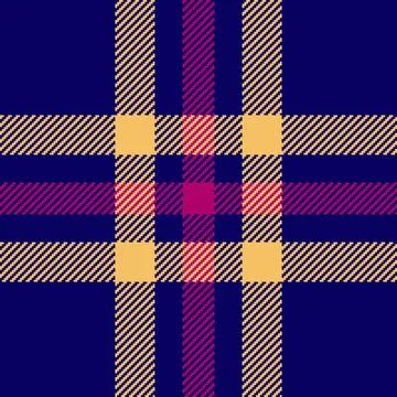 Vibrant plaid pattern in deep blue, golden beige, and fuchsia.  Perfect for t Stock Illustration