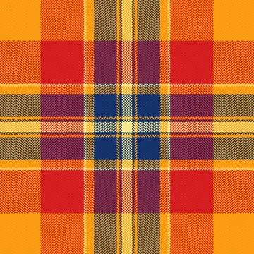 This vibrant plaid pattern features a classic herringbone texture in warm o.. Stock Illustration