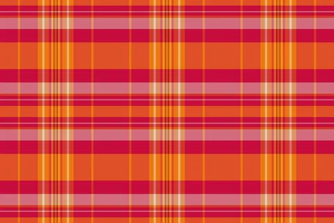 This vibrant plaid pattern features a seamless tartan check in warm orange an Stock Illustration