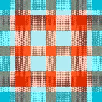 Vibrant plaid pattern featuring a classic checkered design in shades of blue, Illustrazione stock