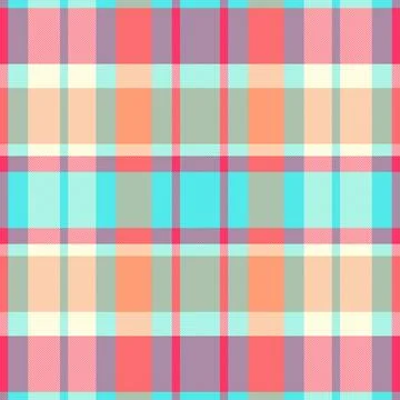 Vibrant plaid pattern featuring a colorful and textured design. Suitable for  Illustrazione stock