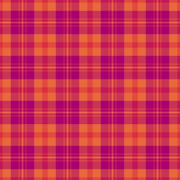 Vibrant plaid pattern featuring a dynamic blend of orange and purple hues. Cr 库存插图