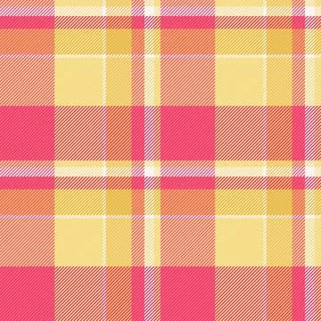 Vibrant plaid pattern featuring interwoven stripes in warm tones. Perfect for Stock Illustration