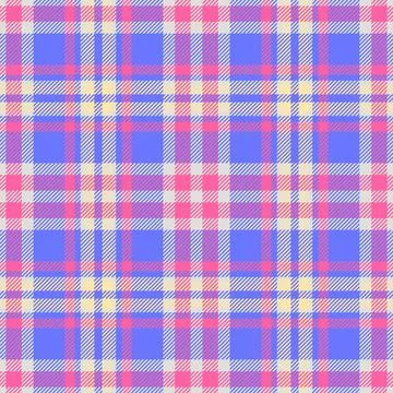 Vibrant plaid pattern featuring pink and blue hues. Ideal for textiles, bac.. Stock Illustration