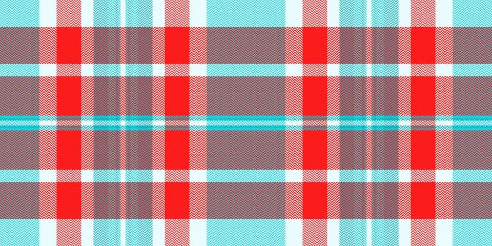 Vibrant plaid pattern featuring a stylish herringbone texture in red, blue, a Stock Illustration