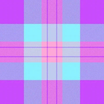 Vibrant plaid pattern featuring a stylish tartan check design in playful neon Stock Illustration