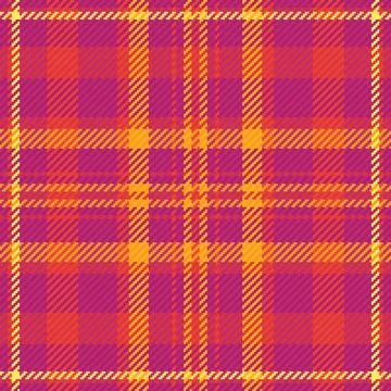 Vibrant plaid pattern featuring a stylish intersection of magenta, red, and g Stock Illustration