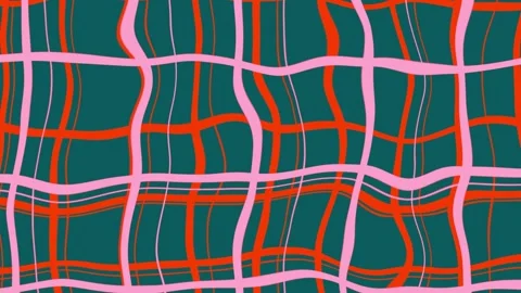 Vibrant Plaid Pattern with Flowing Lines Video stock 309915082