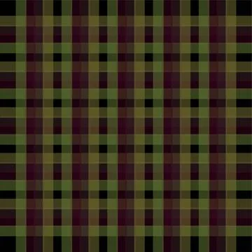 Vibrant plaid pattern with green, maroon, and black colors, textile background Stock Illustration