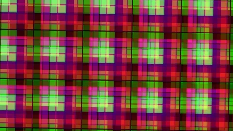 Vibrant Plaid Pattern with Green Red Purple. Video stock 330132185