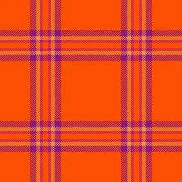 Vibrant plaid pattern with intersecting lines in purple and orange hues. Bold Stock Illustration