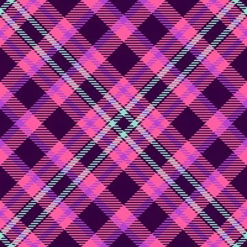 Vibrant plaid pattern with intersecting lines and squares in shades of pink.. Stock Illustration