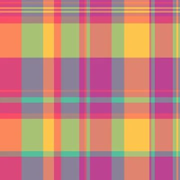 Vibrant plaid pattern with overlapping colors creates a cheerful and modern a 스톡 일러스트