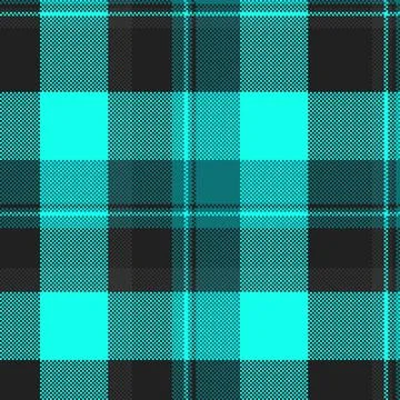 Vibrant plaid pattern with pixelated effect. A modern twist on a classic text Illustrazione stock