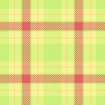 Vibrant plaid pattern with a pixelated texture in shades of green, yellow, an Stock Illustration