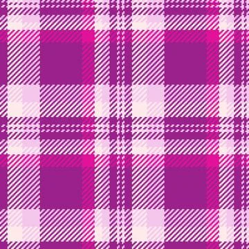 Vibrant plaid pattern in shades of purple and pink. Pixelated texture creat.. Stock Illustration