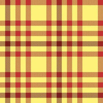 Vibrant plaid pattern in sunny yellow and rich red tones. Classic textile des Illustrazione stock